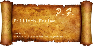 Pillisch Fatime névjegykártya